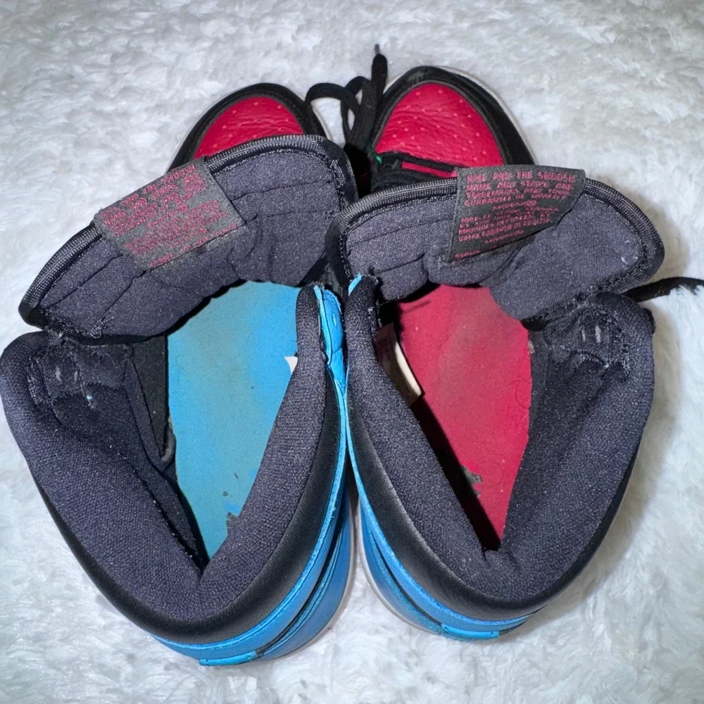 Nike Air Jordan 1 Retro High OG NC to Chi Womens 8 Black Blue Good CD0461-046